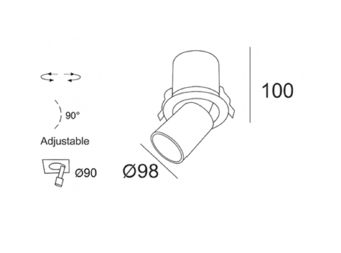 tunable Chelon (DALI-2 Retractable Downlight)