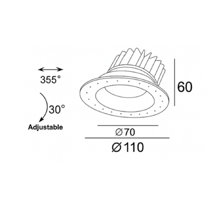 tunable Pollox (DALI-2 Trimless Recessed Downlight)