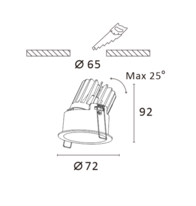 tunable Geber Mini (DALI-2 Downlight)